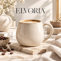 ELVORIA™ Handmade Stoneware Mug — Soft Ivory Edition