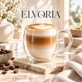 ELVORIA™  Double Wall Glass Mug — Crystal Edition