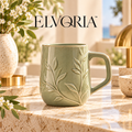 ELVORIA™ Organic Ceramic Mug — Sage Edition